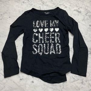 Children's Place Love My Cheer Squad Sequin Long Sleeve Shirt